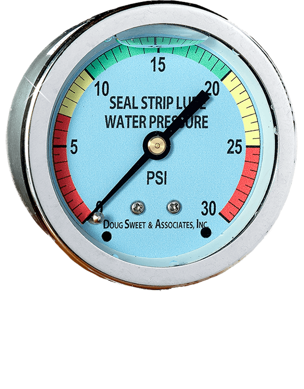 Suction Roll Seal Strip Lube Pressure Gauge (Rear) — 2½” Diameter